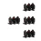 12Pcs Durable Black Tinplate Shooting Targets Rotating Practice Board 6