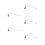 5Pcs Silver Metal Wick Snuffer Long Handle Elegant Candle Extinguisher 10