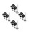4Sets White Can Spout Kit PP Pe for Gas Cans Easy Install Nozzle 4