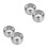 4Pcs Silver Shaving Bowl Double Layer Metal Mug for Men's Shaving 8