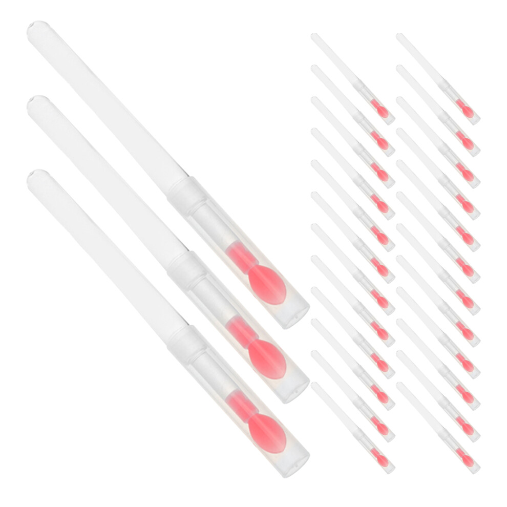 Vaguelly Red 180Pcs Silicone Lip Brush With Lid For Lipstick Lip Gloss Makeup