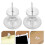 60Pcs Silver Metal Wall Tacks Push Pin Clips for Office Use 8