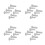 16Pairs Silver Metal Rivet Set for DIY Kitchen Handle Fixing 3