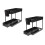 2Sets Black ABS Under Sink Organizer Kitchen Storage Shelf Waterproof 6