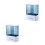 2Pcs Household White Plastic Cup Dispenser Wall Mounted Storage Box 8