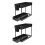 2Sets Black ABS Under Sink Organizer Kitchen Storage Shelf Waterproof 3