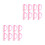 16Pcs Pink Plastic Fingernail Scrub Brushes Durable Manicure Tools 5