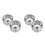 4Pcs Silver Shaving Bowl Double Layer Metal Mug for Men's Shaving 5