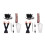 12Pcs Comfortable Black Gloves Headband 1920S Party Set 6