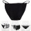 3Pcs Seamless Cotton Black String Briefs Low Rise Ballet Dance Panty 10