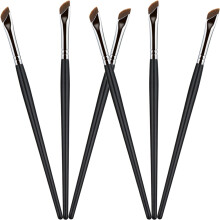 30Pcs Ergonomic Black Makeup Brushes Angled Eyeliner and Concealer Use