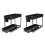 2Sets Black ABS Under Sink Organizer Kitchen Storage Shelf Waterproof 2