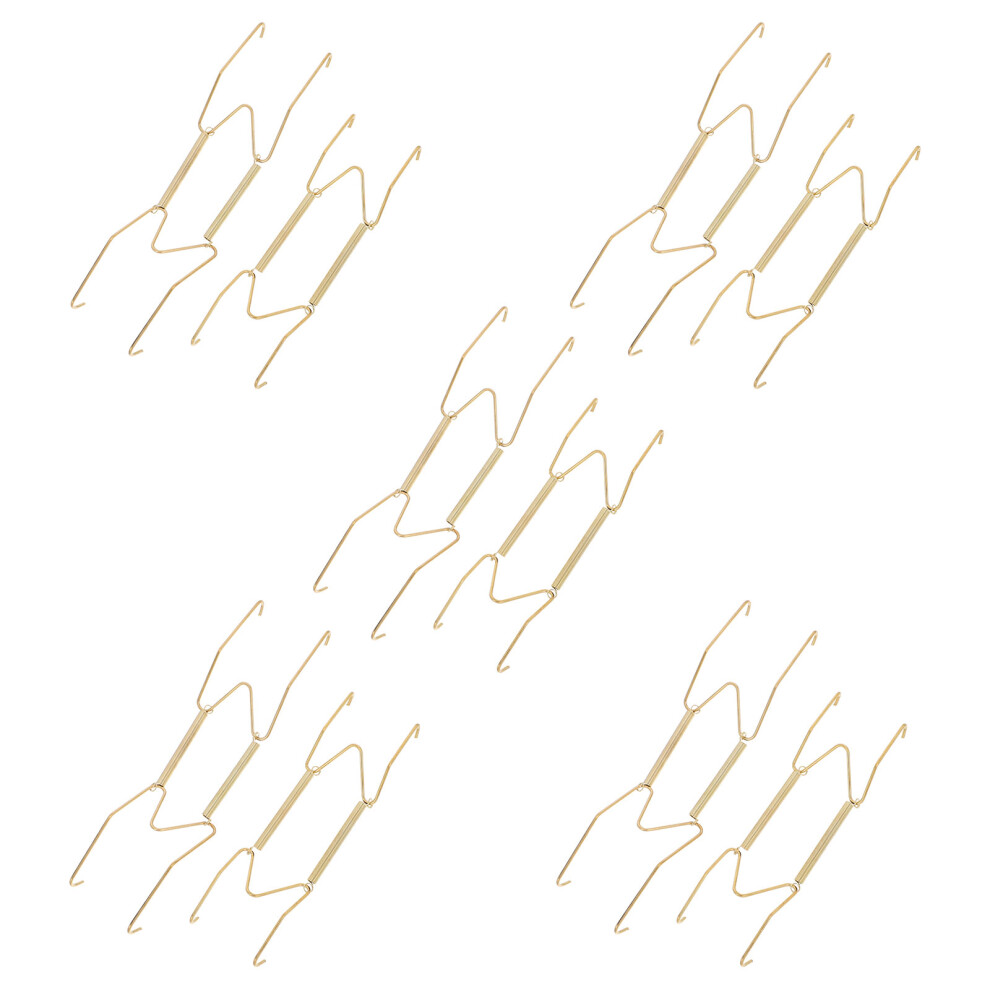 50Pcs Golden W-Shaped Steel Plate Hangers Decorative Hooks For Walls 3632889325706
