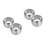 4Pcs Silver Shaving Bowl Double Layer Metal Mug for Men's Shaving 4