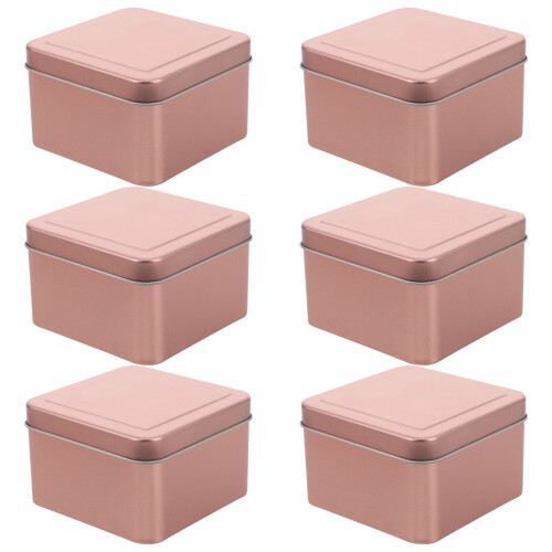 18Pcs Rose Gold Multifunctional Metal Tea and Cookie Storage Boxes 1