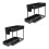 2Sets Black ABS Under Sink Organizer Kitchen Storage Shelf Waterproof 4
