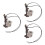 3St Koala Auto Spiegeldecoratie Grijs Creatieve Ornament Hanger 4