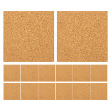 80Pcs Easy Install Khaki Cork Tiles for DIY Coasters and Notice Boards