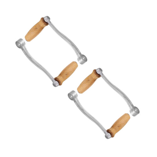 4Pcs Meat Grinder Manual Handle Iron Wood Compact for Kitchen Use 2