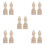 10Pcs Solid Wood Curtain Rod Finials Khaki for Decorative Home Use 4