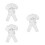 3Sets White Martial Arts Karate Uniform for Kids Comfortable Training 8