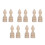 10Pcs Solid Wood Curtain Rod Finials Khaki for Decorative Home Use 8