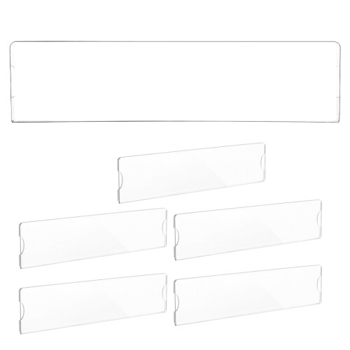 24Pcs Clear Acrylic Wall Name Plate Holders for Office and Classroom