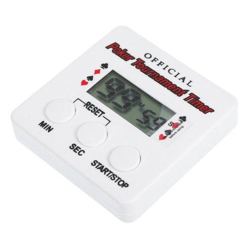 5Pcs White Plastic Digital Timers for Poker Party and Study Use