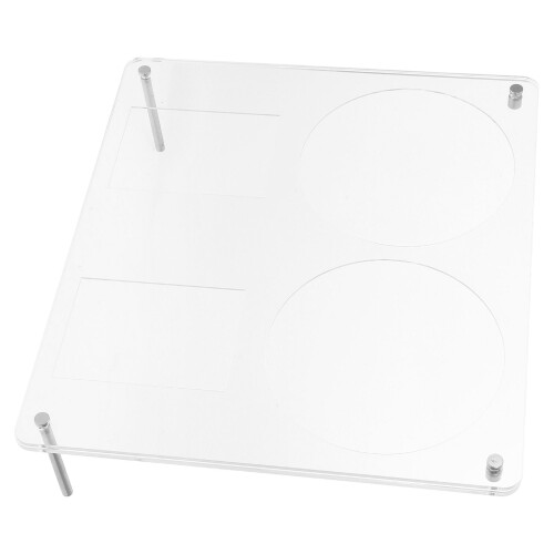 3Pcs Clear Acrylic Cd Organizer Rack Secure Groove Design for Office