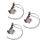 3St Koala Auto Spiegeldecoratie Grijs Creatieve Ornament Hanger 3