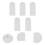 10Pcs Attendance NFC Cards White ABS NFC Chip Tags for Mobile Devices 10