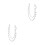 2Pcs Solid Metal Silver Hip Hop Punk Multi-Layer Waist Chain for Pants 8