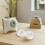 12Pcs White Fire Sprinkler Cover Plate Two-Piece Trim Ring for Ceiling 10