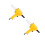 2Pcs Durable Air Riveter Pneumatic Riveting Tool Lightweight Yellow 7