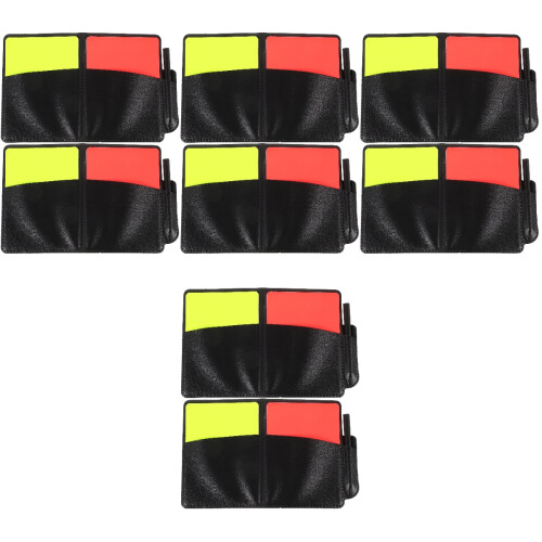 8Sets Lightweight Soccer Referee Kit Yellow Cards Notepad 2
