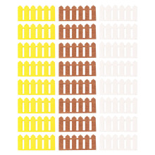 90Pcs Mini Wood Fence Decorative for Fairy Garden Dollhouse DIY Crafts