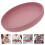 5Pcs Silicone Elderly Scoop Dish with Suction Base Rose Gold Bowl 10