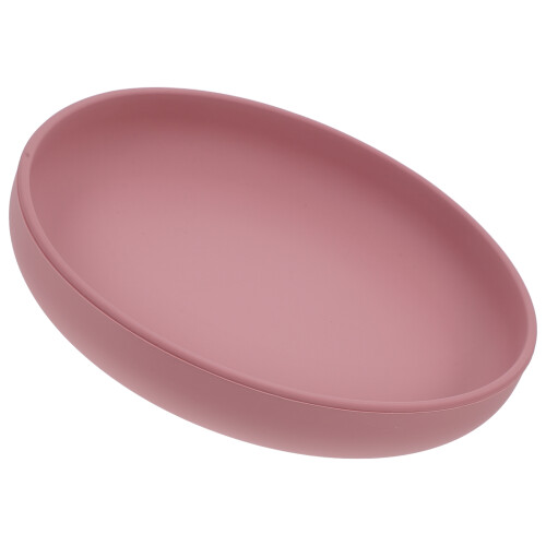 5Pcs Silicone Elderly Scoop Dish with Suction Base Rose Gold Bowl 1