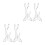 2Pairs Acrylic Double-Layer Flute Stand Vertical Desktop Display Rack 3