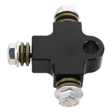 3Pcs Precision M10 Brake Oil Pipe Tee Black Aluminium T-Joint