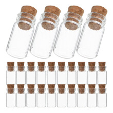 48Pcs Tiny Glass Vials with Cork Stoppers Mini Clear Bottles for Decor