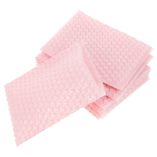 20Pcs Shockproof Pink Bubble Mailers Heart Design Mailing Envelopes 1