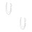 2Pcs Solid Metal Silver Hip Hop Punk Multi-Layer Waist Chain for Pants 5