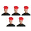 5Pcs Red Cooking Chef Hats Mushroom Design Cotton Polyester Caps 5
