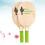 6Pcs Natural Wood Beach Ball Racket Lightweight Durable Beige Set 7