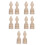 10Pcs Solid Wood Curtain Rod Finials Khaki for Decorative Home Use 9