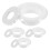 12Pcs White Fire Sprinkler Cover Plate Two-Piece Trim Ring for Ceiling 3