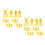 100Pcs Portable Yellow Construction Worker Mini Figures Toddler Toys 7