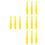 12Pcs Yellow Paint Manual Mixing Rods for Home Use 7