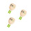 6Pcs Natural Wood Beach Ball Racket Lightweight Durable Beige Set 4